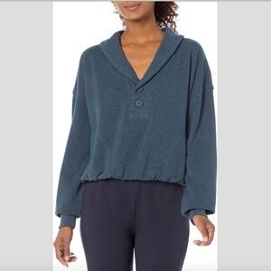 PrAna Hemp Cozy Up Michie Top Sweater Dark Sky Heather Size: Medium